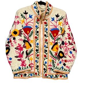 NWT Ashley Taylor Artisancore Folk Luxe Embroidered Jacket Women Size M Eclectic